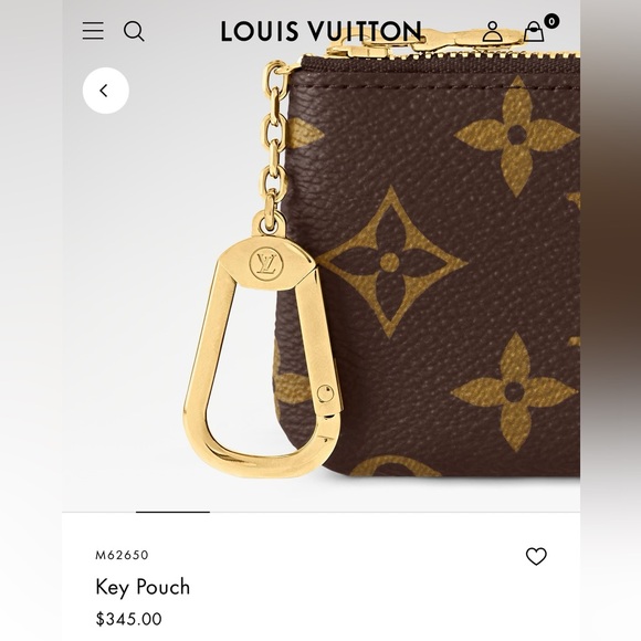 NWT Louis Vuitton Monogram Key Pouch in Brown and Gold - Picture 2 of 10